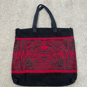 Tlinget Native Art Black and Red Tote Bag
